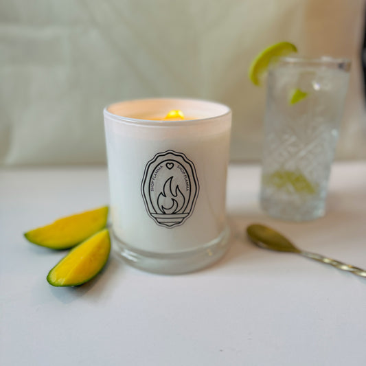 Thai Lime & Mango - Large White Candle