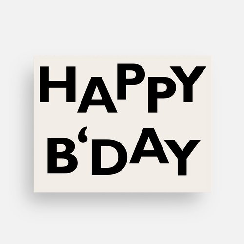 Happy B'Day - Gift Card